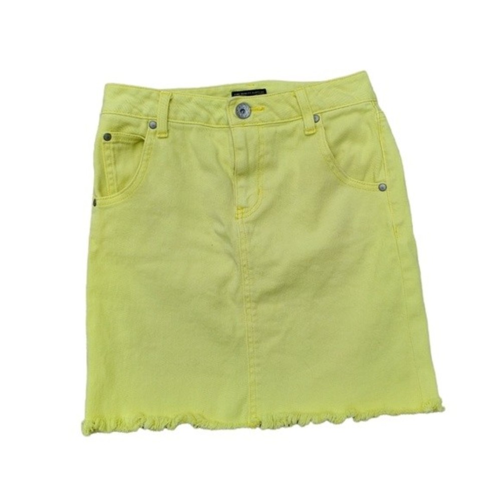MOUSSY Yellow Denim Mini Skirt